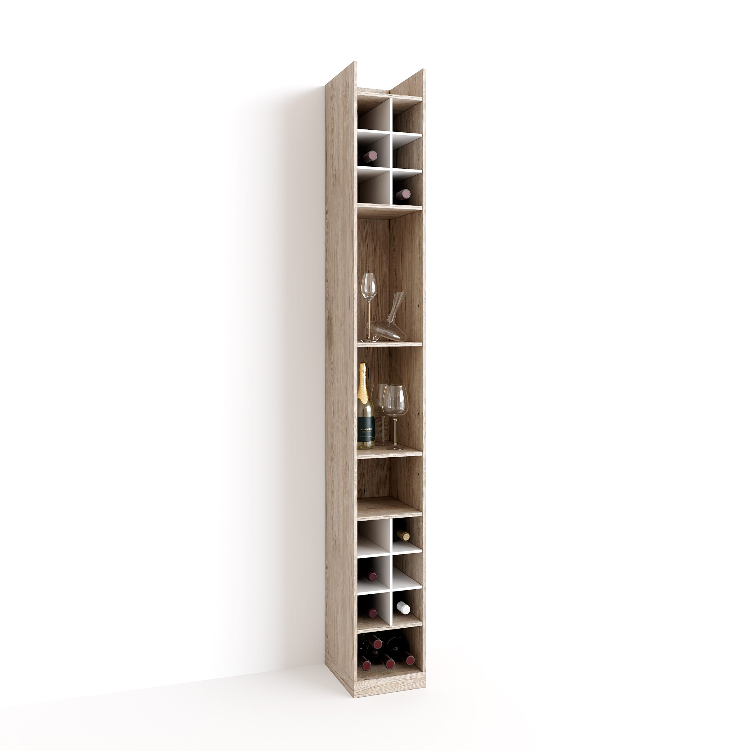 K-IVY colonna da terra portabottiglie cm 24x h.197 - immagine 5