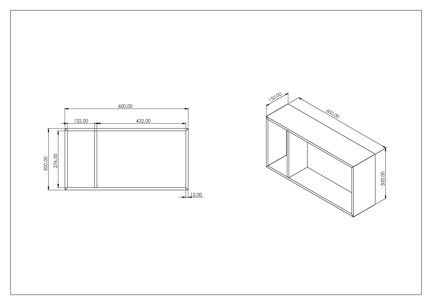 Pensile K-UBO 60x30x15-2 VANI - immagine 2